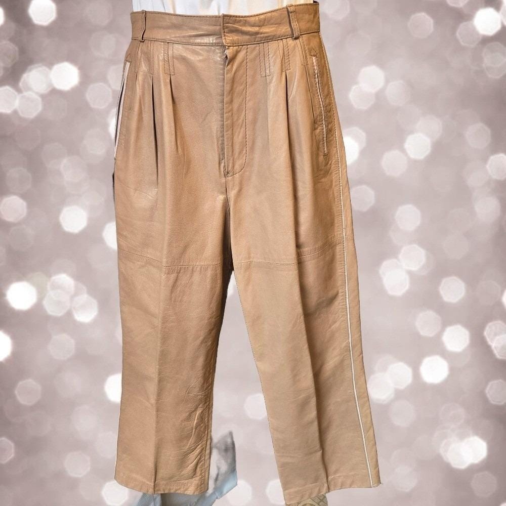 Leather Crop Pants -‎ Size 9/10